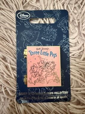 VERY RARE Disney Three Little Pigs Storybook collection pin